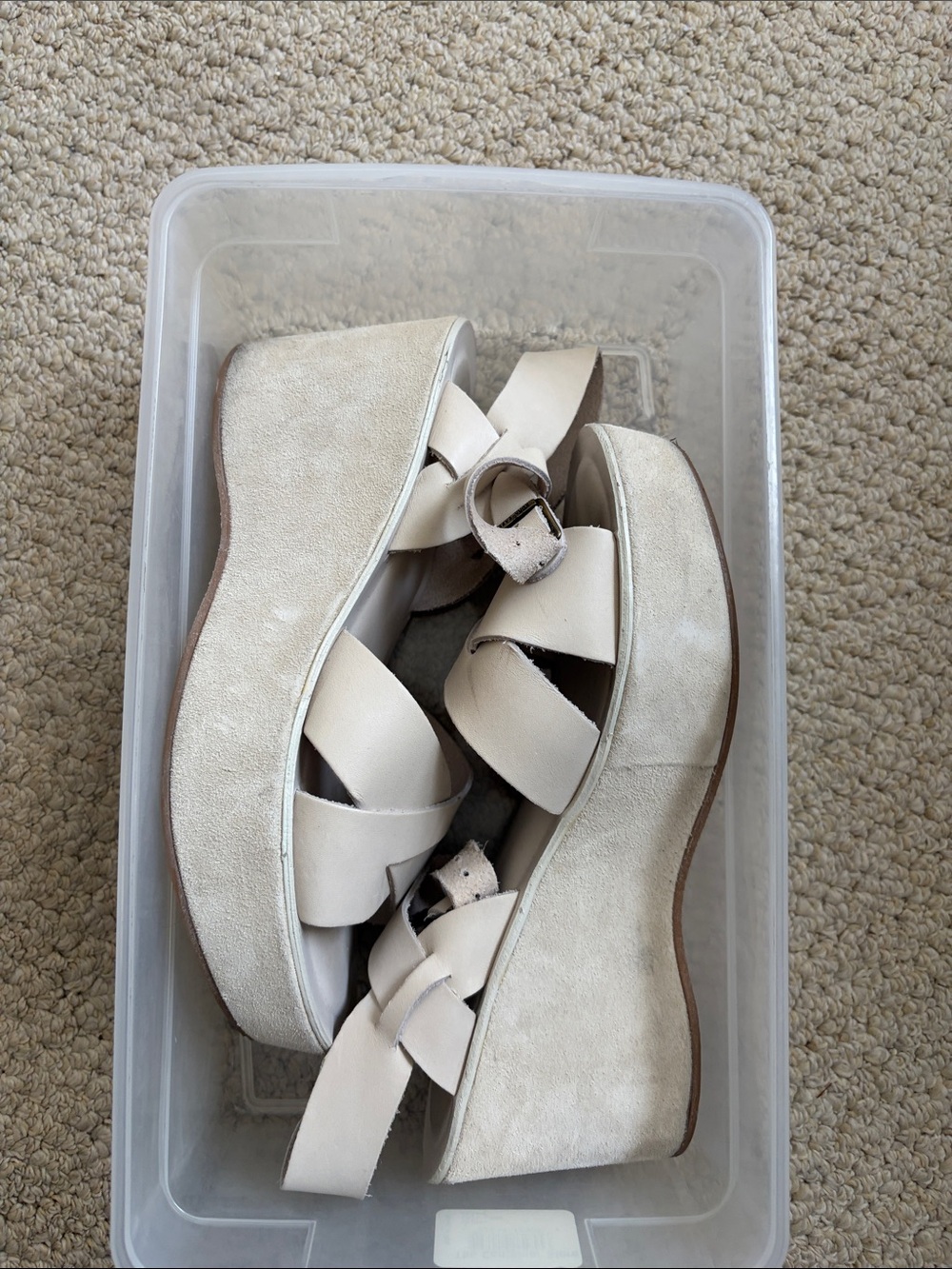 Women's Ivory Kork-Ease Wedge Sandals
